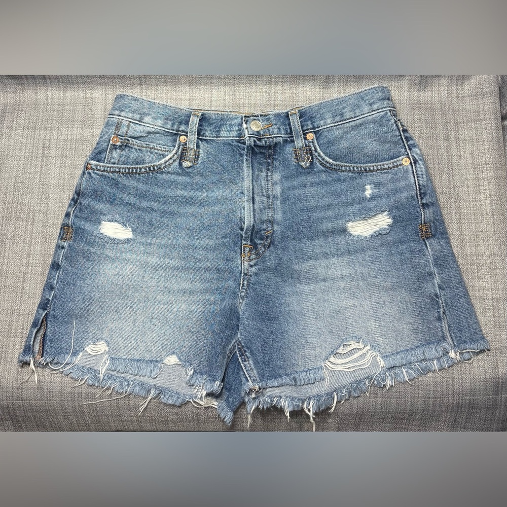 We The Free Denim Distressed Women Shorts Size 27